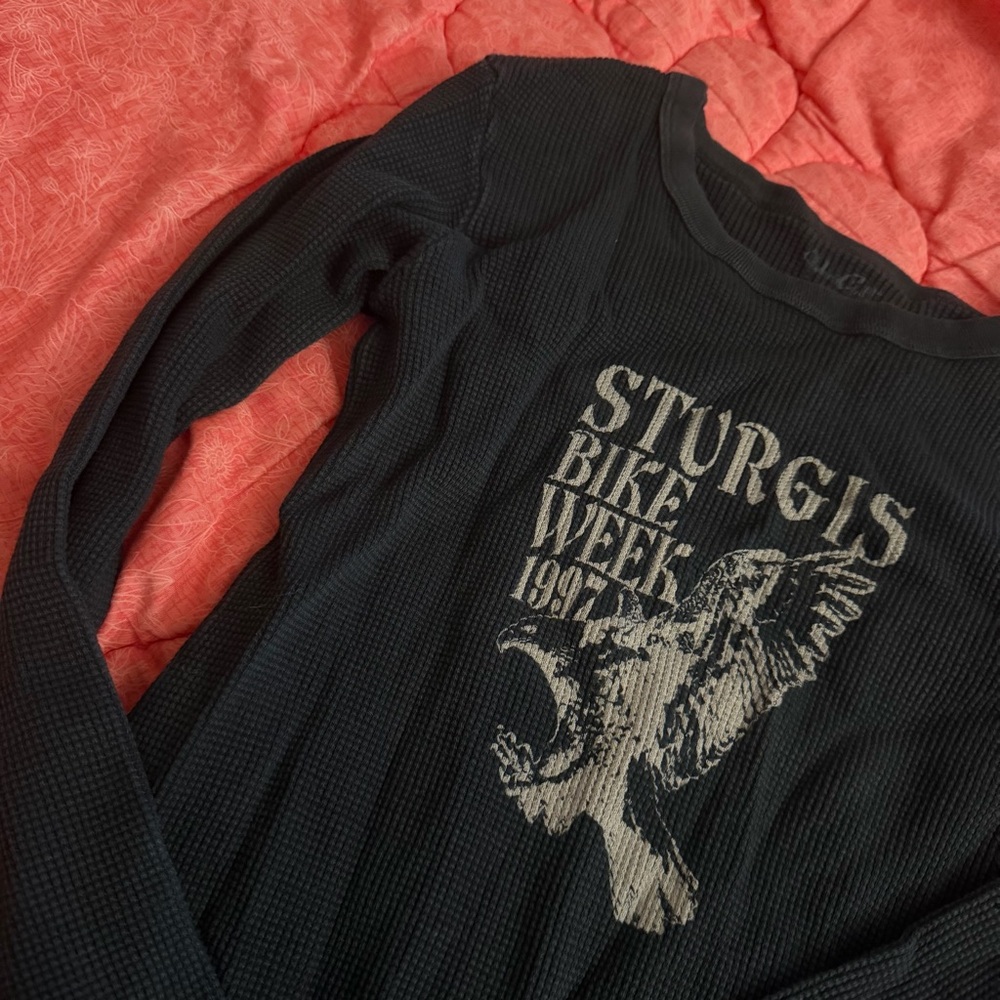Brandy Melville Black Graphic Crewneck Sweater